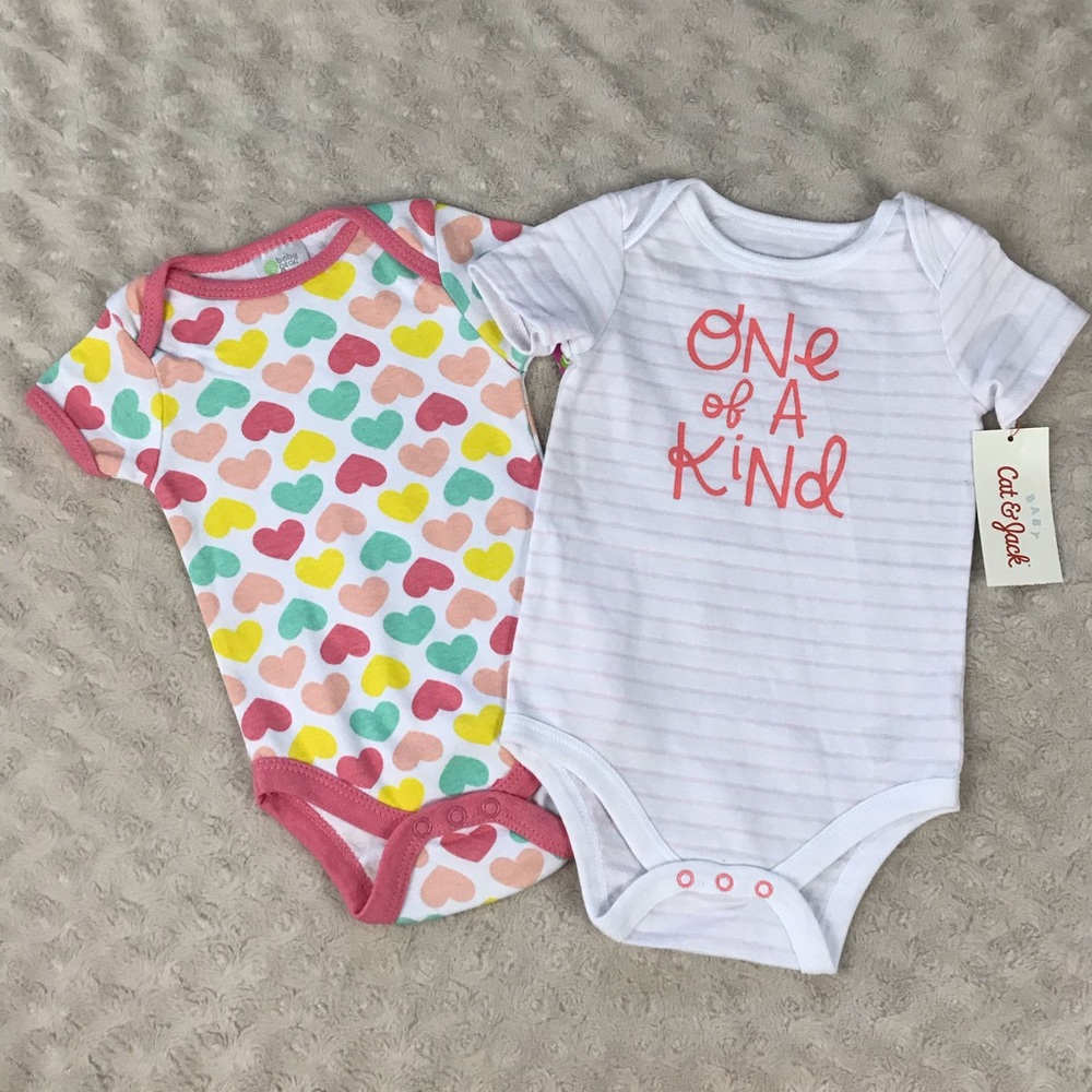 Cat & Jack One of a Kind Bodysuit Hearts 3-6M